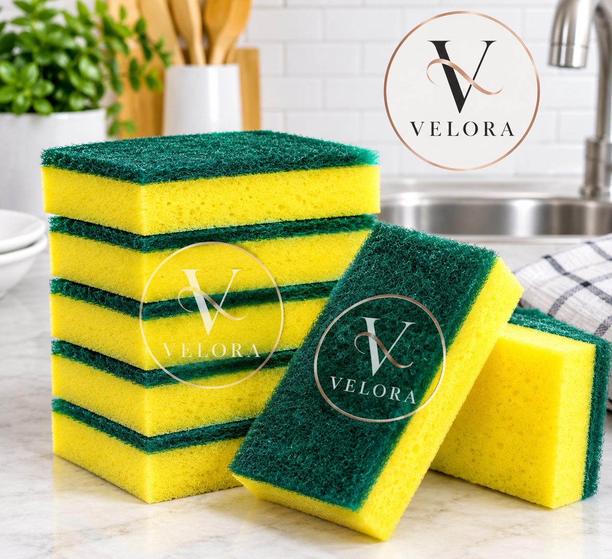 Double Sided Magic Sponge for Motorcycles, Pots, and Kitchens - Heavy-Duty Grease Cleaning Sponge