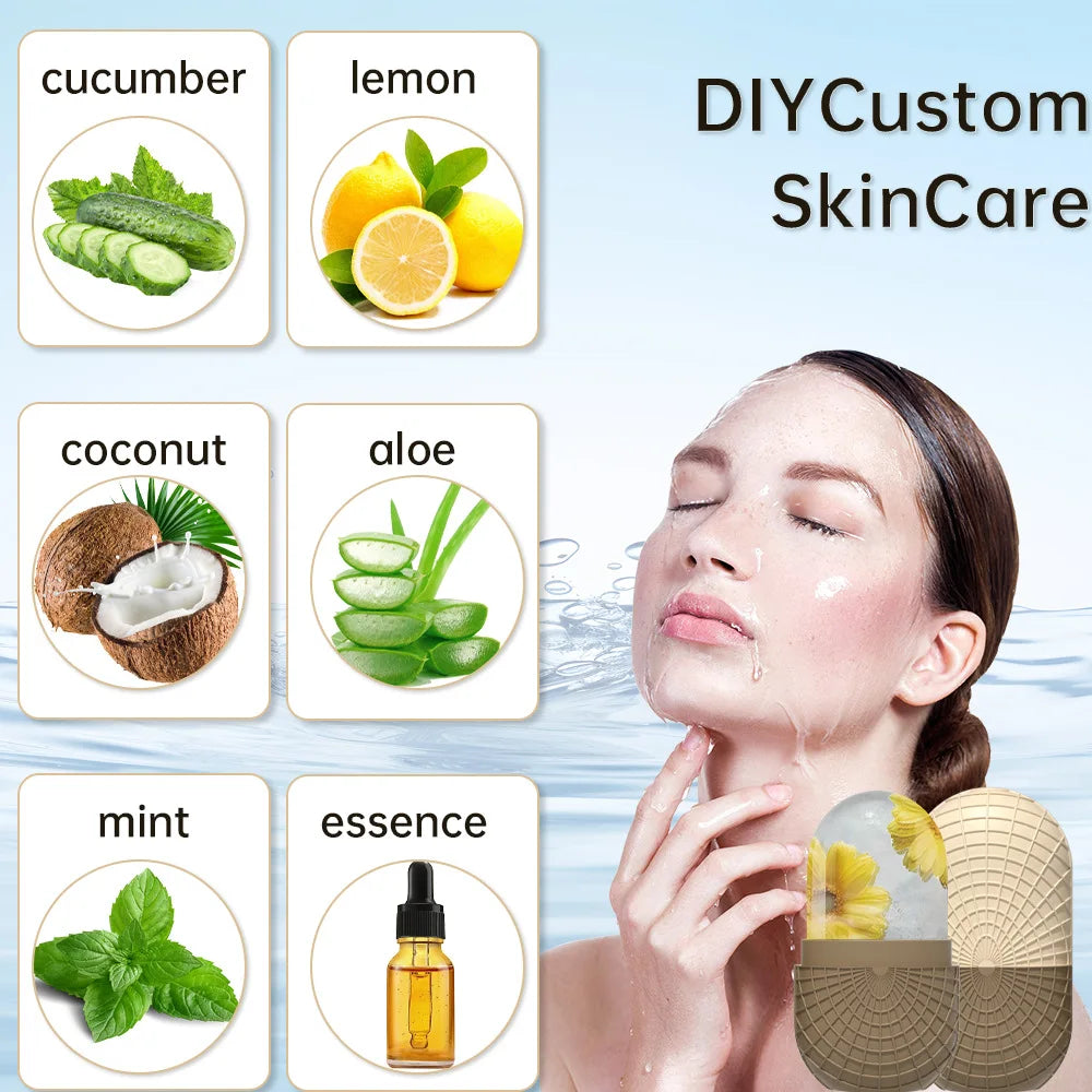 Silicone Trays Beauty Lifting Ice Ball Face Massager Contouring Eye Roller Facial Treatment Reduce Acne Skin Care Tool